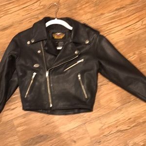 Boys genuine leather xs Harley Davidson jacket!!